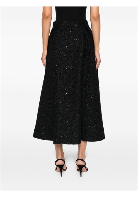 Black sequin-embellished pleated skirt Alessandra Rich - women ALESSANDRA RICH | FABX4221F45910900